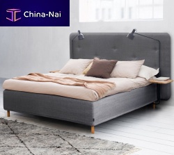 Double bed FIRST NORDIC LINEcontemporaryupholsteredwith headboard