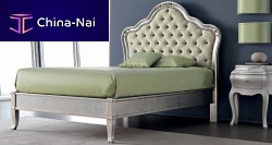 Single bed GEMMAclassicwith upholstered headboardfabric