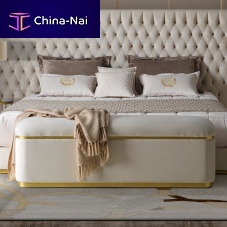Fabric bed bench LUDOVICAtraditionalsteelfor hotel rooms