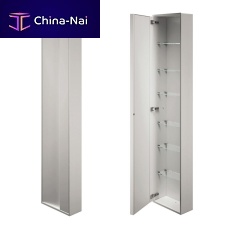 Contemporary bathroom cabinet A8037Ahomestainless steelglass