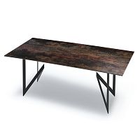 Minimalist design table SLIMceramicmetal basewooden base