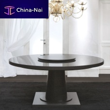 Contemporary table SEGUSOwoodenglasswooden base