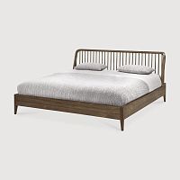 Double bed Spindlecontemporaryupholsteredwith headboard