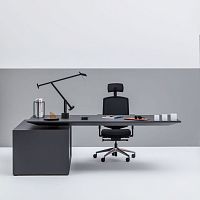 Executive desk GRAVITYcontemporarywoodenwith shelf