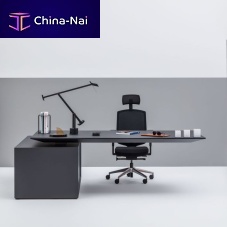 Executive desk GRAVITYcontemporarywoodenwith shelf