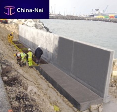 Reinforced concrete retaining wall modularprefab