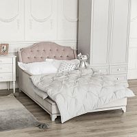Single bed NAMURtraditionalupholsteredwith headboard