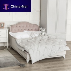 Single bed NAMURtraditionalupholsteredwith headboard
