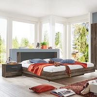 Floating bed NORA doublecontemporarywith headboard