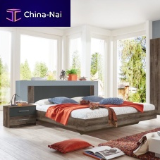 Floating bed NORA doublecontemporarywith headboard