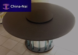Contemporary table LIGHTWEIGHT STONE : BLACK GRANITEmarblenatural stoneround
