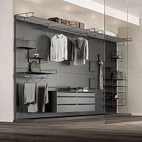 Modular walk-in wardrobe CADDY contemporarywoodmetal