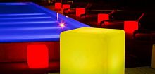 Contemporary coffee table CUBEplasticLED-illuminatedhome