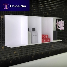 Contemporary bathroom cabinet FREE SHELFwoodenwall-mountedhigh