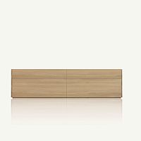 Contemporary sideboard Teamoaksolid woodlacquered metal