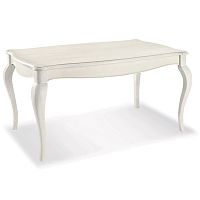 Traditional table ALABASTROsolid woodrectangularwhite