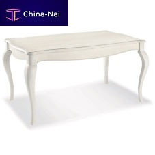 Traditional table ALABASTROsolid woodrectangularwhite