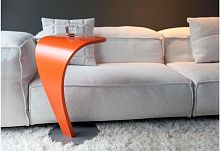 Contemporary side table COBRAwoodenmetalround