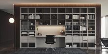 Contemporary living room wall unit METROPOLISlacquered woodfor TVwith drawer