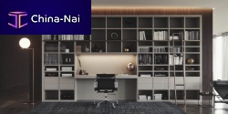 Contemporary living room wall unit METROPOLISlacquered woodfor TVwith drawer