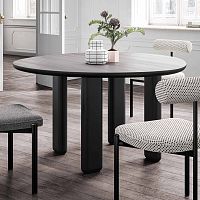 Contemporary table Caillouwalnutashlacquered MDF