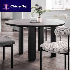Contemporary table Caillouwalnutashlacquered MDF