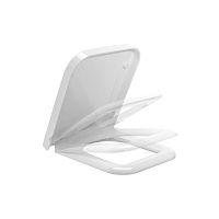 Antibacterial toilet seat ADVANCE : 227310 seriesmade of thermo-hardening plasticstainless steelwhite