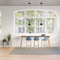 Contemporary high bar table POTRERO415oaksolid woodwood