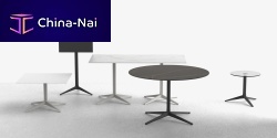Extruded aluminum table base FAZcast aluminumcontemporary3-leg