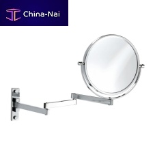 Wall-mounted bathroom mirror SPT 29contemporaryroundchrome-plated brass