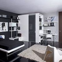 Corner wardrobe wall-mountedcontemporarywooden