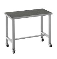 Contemporary table BIS610201Wsteelrectangularon casters