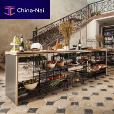Bar counter LARGEsolid woodmetalupright