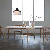 Contemporary table RADIUSsolid woodashceramic