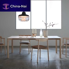 Contemporary table RADIUSsolid woodashceramic