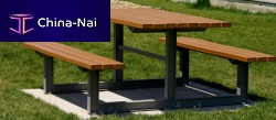 Contemporary table MLPT210metalrecycled plasticipe
