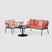 Contemporary coffee table CASUAL Fenix NTM®powder-coated steel baseround