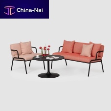 Contemporary coffee table CASUAL Fenix NTM®powder-coated steel baseround
