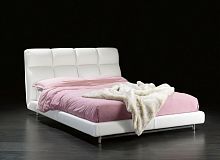 Double bed FLORENCEcontemporaryupholsteredwith headboard