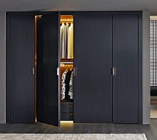 Contemporary wardrobe Backstagewoodenextruded aluminummelamine