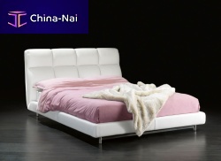Double bed FLORENCEcontemporaryupholsteredwith headboard