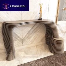 Original design sideboard table Hornerwoodenwooden baseoval