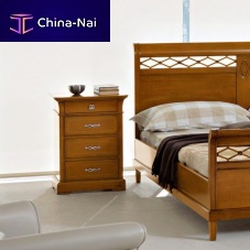 Traditional bedside table BS06solid woodrectangularwith drawer