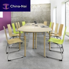 Contemporary table LASlaminatemelaminebeech base