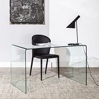 Free-standing desk 611-015002-CLEARcontemporaryglassstraight