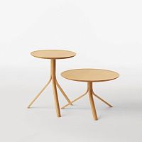 Contemporary side table SPLINTERoakplywoodstained wood