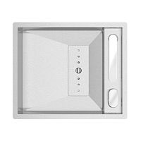 Single-bowl kitchen sink INVISIBLE 40without drainboardbrushed stainless steelovermount