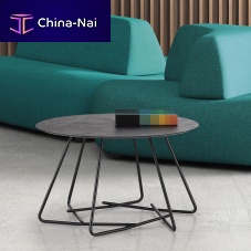 Contemporary coffee table SUSU HPLpainted steel baseround