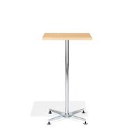 Contemporary high bar table san_sirowood veneerchrome steel basesquare