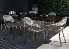 Contemporary dining table MOaluminumstainless steelacrylic base